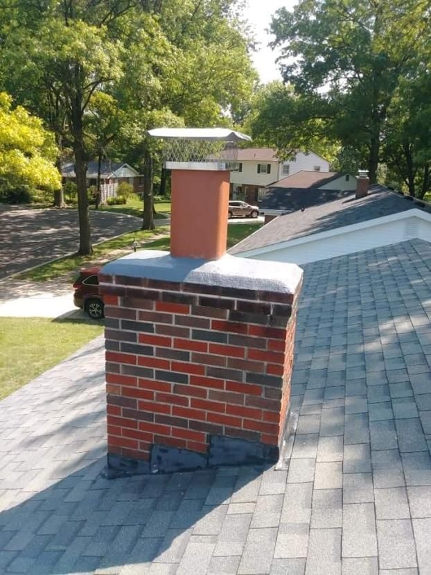 After a completed chimney repairs project in the  area