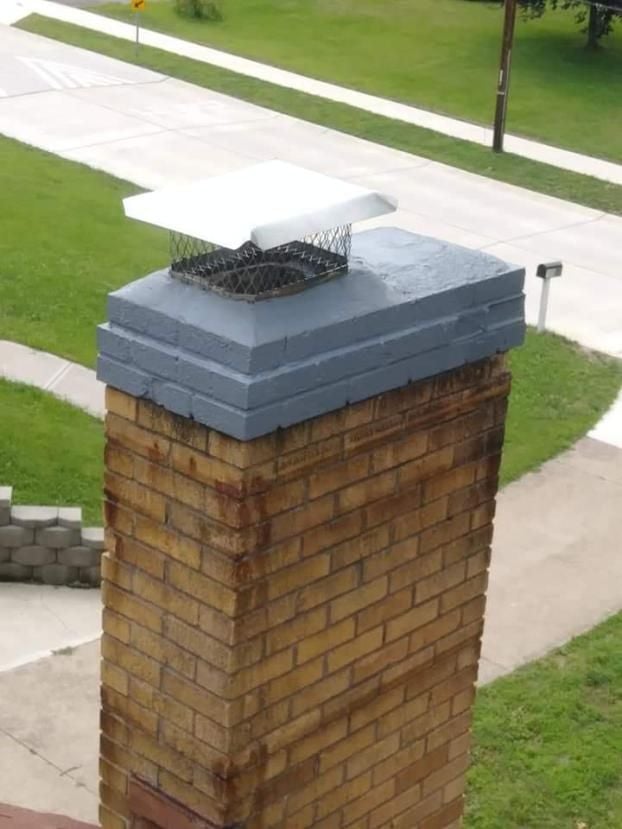 After a completed chimney repair project in the  area