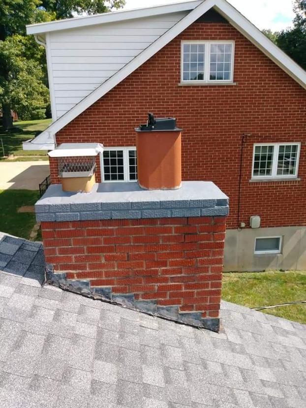 After a completed chimney repairs project in the  area