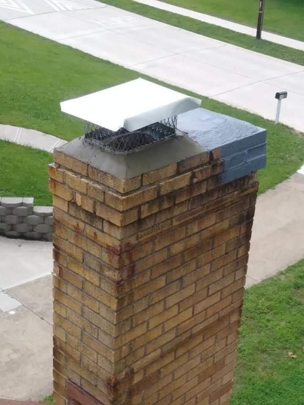 After a completed chimney repair project in the  area