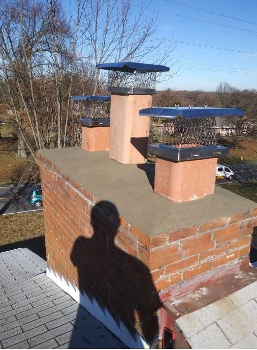 A recent chimney repair job in the Covington, KY area